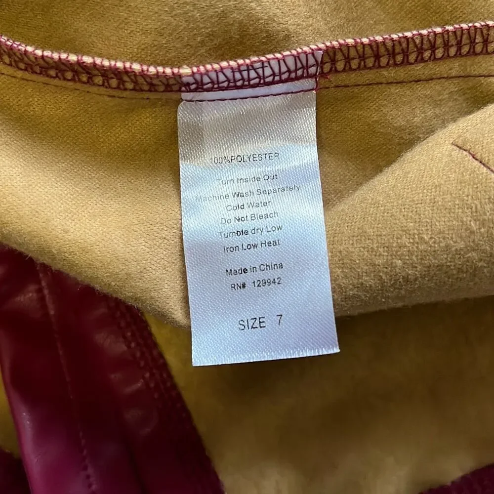 Girls Faux Leather Jacket - Picture 6 of 6